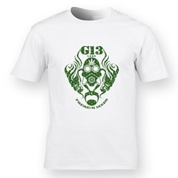 T-shirt - Gas Mask Logo Green Pattern