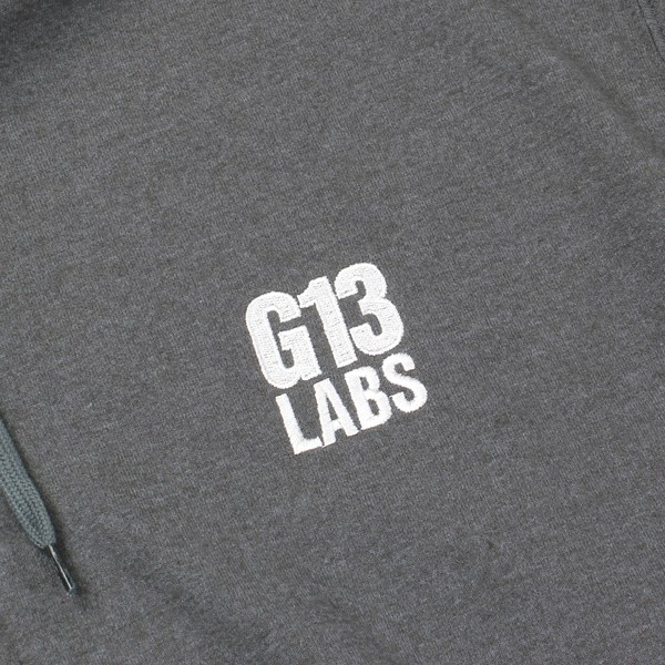 Zip Hoody - Embroidered G13 Labs Trademark - Charcoal